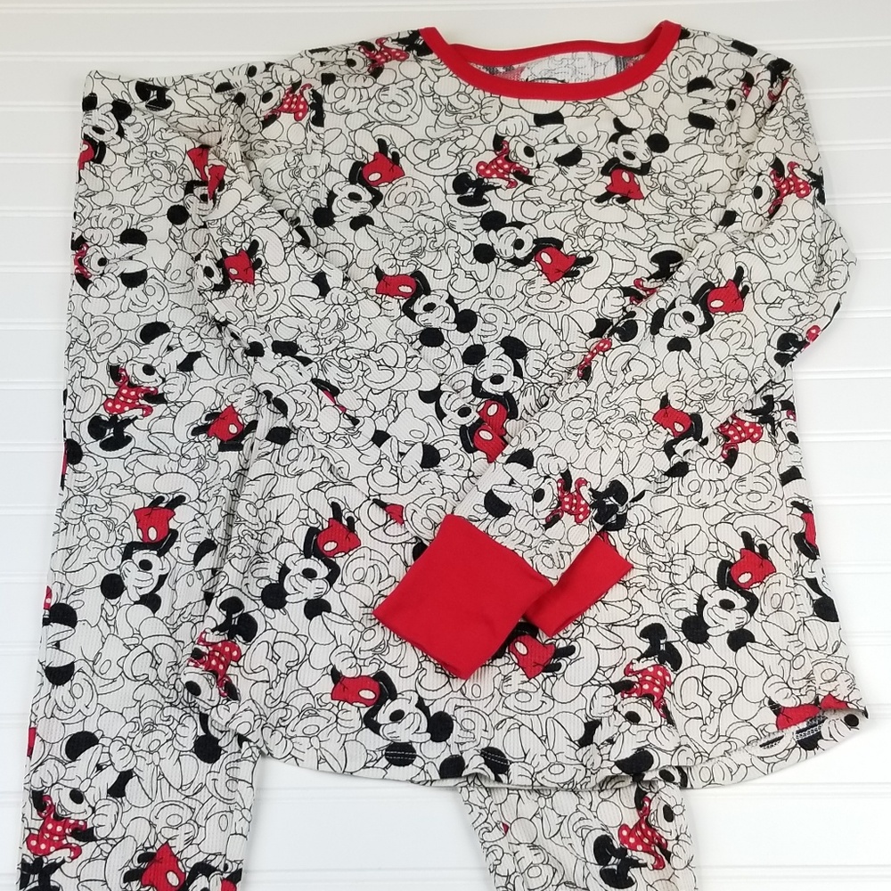 Disney Mickey and Minnie Thermal Pajama Set M
